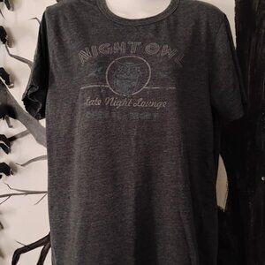 Night Owl T-shirt size Medium *UNISEX* Late Night Lounge Utility Brand Soft Tee